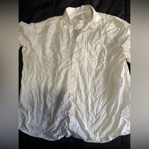 H&M Casual White Button Down linen blend Shirt